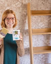 Onze ladderkast grijs schilderen met Moose Färg: het mooie resultaat