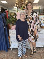 A summer outfit with printed pants