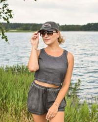 Top i szorty z czystej bawełny organicznej od bonprix