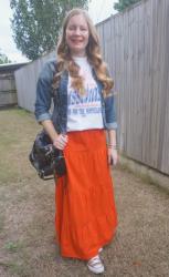 Kisschasy Band Tees, Maxi Skirts, Denim Jackets and Converse