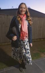 Pink and Blue: Tiered Midi Dresses and Trench Coats