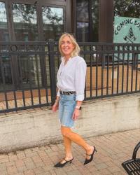 How to Wear Bermuda Shorts and Heels