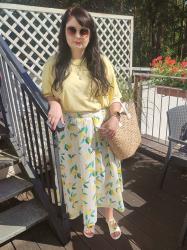 Cytrynowa spódnica - jak ją nosić? / wakacyjna stylizacja