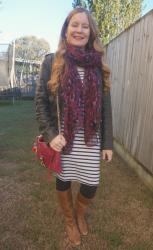 Printed Dresses, Leather Jackets and Pink Bags