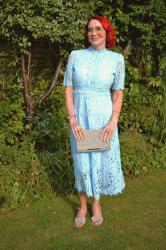 Izabel Blue Lace Dress + Style With a Smile Link Up