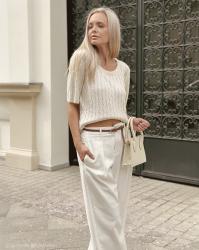 White with a touch of caramel