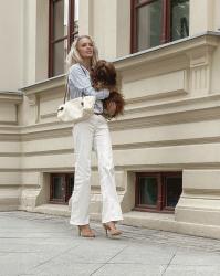 Blue Stripes & White Denim