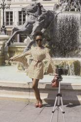 How to Style a Bell Sleeve Dress Casually: My Look at Place des Terreaux in Lyon