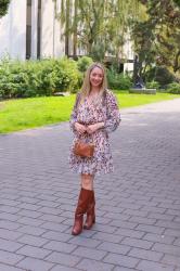 Two Ways I am Styling Dresses and Knee Boots This Fall