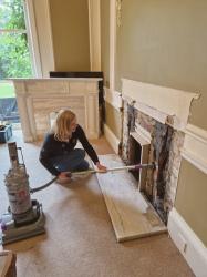 Victorian Sitting Room Makeover: Bold William Morris Print in Greens and Blues
