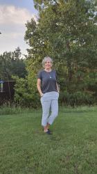 How to Thrift with a Purpose: Striped Grey Pants for the Win