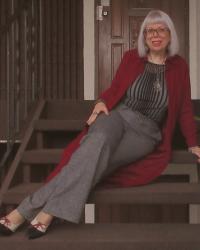 Corduroy Dress as Duster and Grey Tweed