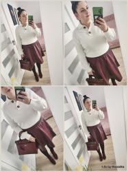 Bordowa skórzana spódnica – must-have tej jesieni