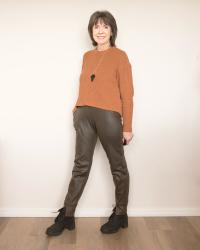 Leather-Look Ponte Hudson Joggers