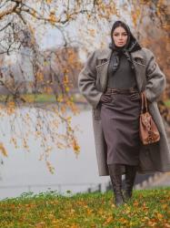 Винтажное пальто ткань ёлочка