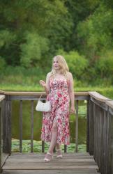 The Red & Pink Floral Dress