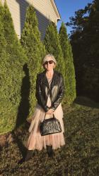 Tulle and Faux Leather