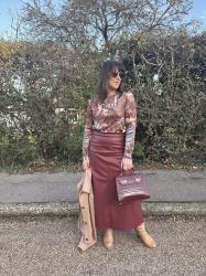Burgundy & Tan Works beautifully together - Chic & Stylish Linkup