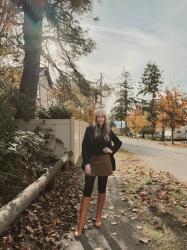 How to Style a Mini Skirt When the Leaves are Turning