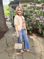 Pairing the Perfect Summer Bomber Jacket with a Plaid Peplum Top