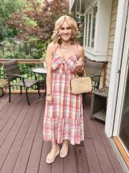 Celebrate 250 Years of Independence on July 4th in a Stylish Plaid Midi Dress